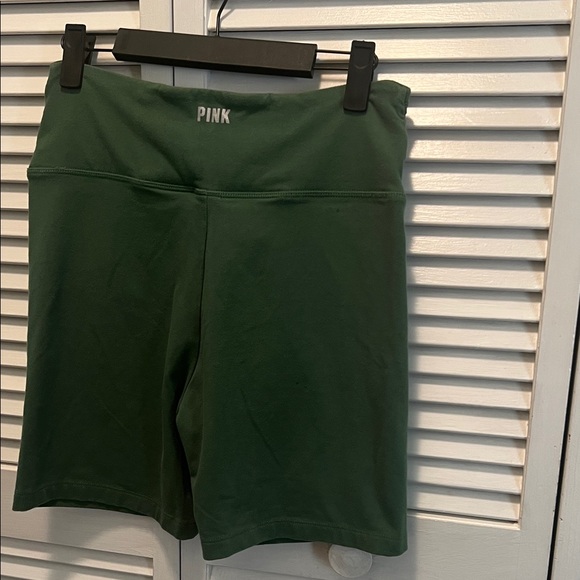 PINK Victoria's Secret Pants - #1398=PINK Victoria's Secret Dark Green Bike Shorts